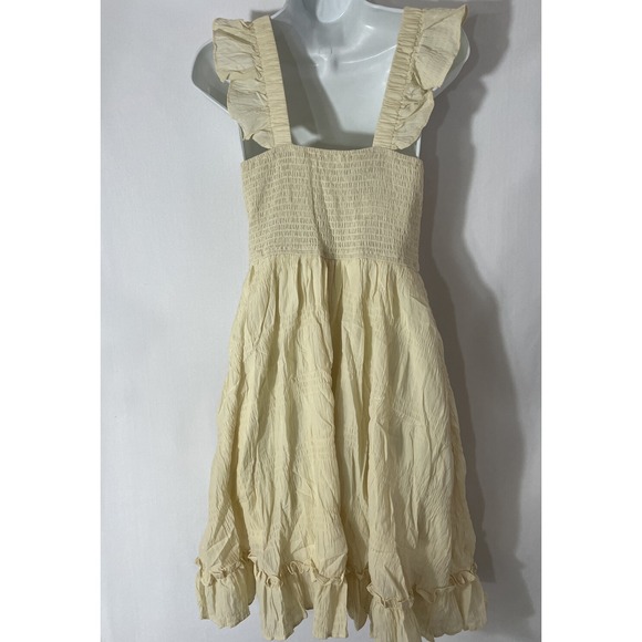 Soulomelody Women Summer Dresses‎ Casual Boho Smocked Ruffles Sun Beach Babydoll - Picture 4 of 8